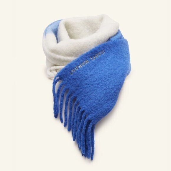 Isabel Marant Blue and White Ombré Firna Scarf FW2020 - Picture 5 of 5